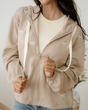 Brielle Bow Embroidered Zip up Hoodie