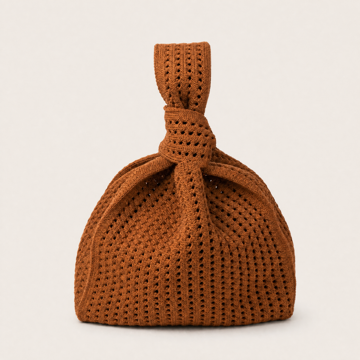 Brown Crochet Handbag in Medium - Brown Crochet Bag