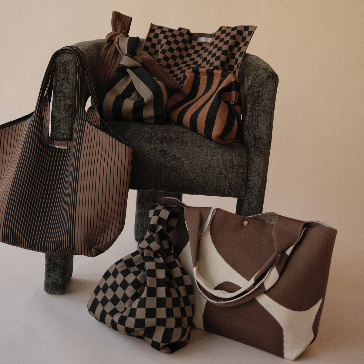 Brown Crochet Handbag view 13 - Brown Crochet Bag