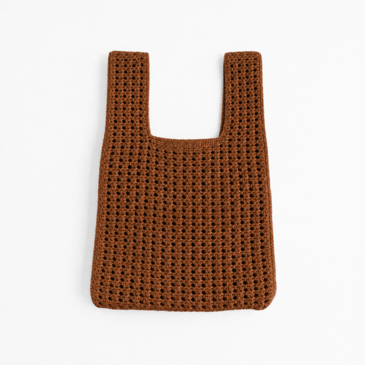 Brown Crochet Handbag view 5 - Brown Crochet Bag