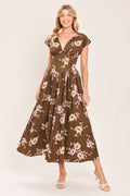 Brown Daisy Woven Midi Dress BROWN FLORAL view 3 (dress) - joe brown daisy dress, different colors of d - shop at us.meeeshop