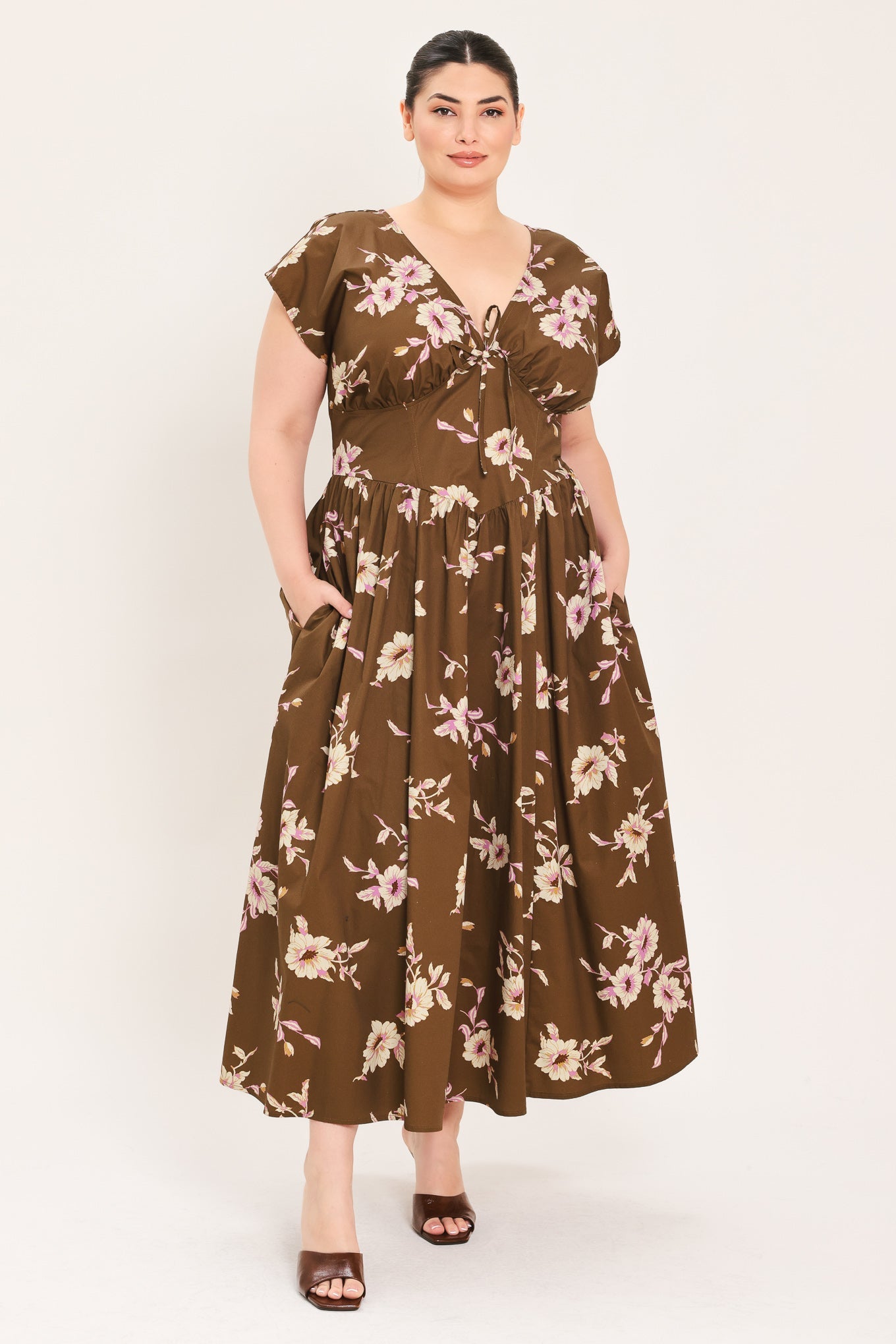 Brown Daisy Woven Midi Dress view 7 - Joe Brown Daisy Dress