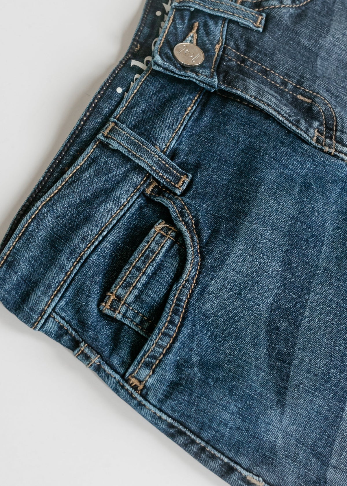 Bryn Dark Wash Denim Midi Skirt in 12 view 6 (dress)