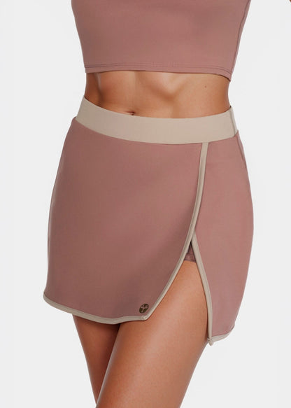 Built-in Shorts Golf Skirt Made in USA in Rosy view 9 - Built In Shorts Skirt (bottom)