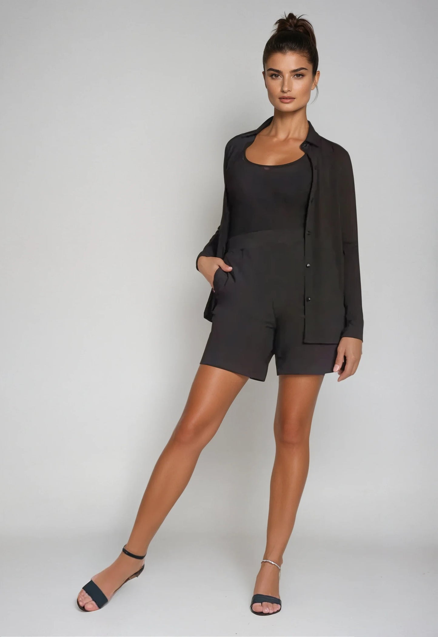 buki cinqo single Buki Cinqo Single Shot Shirt - Black view 2 (top) - shop at us.meeeshop