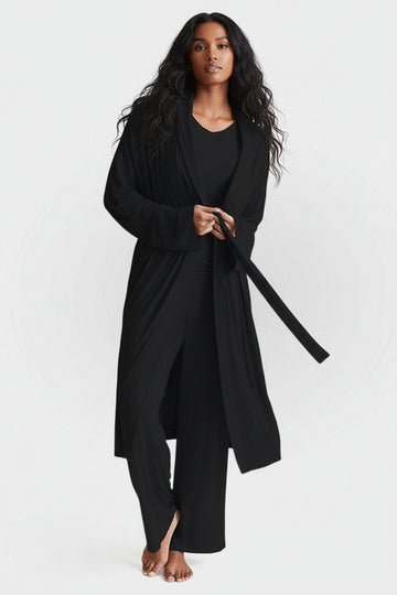 Buki Collagen Lounge Robe - Black - MeeeShop Women's Fashion