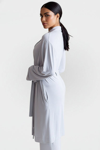 Buki Collagen Lounge Robe - Black view 8 - Robe Black (piece)