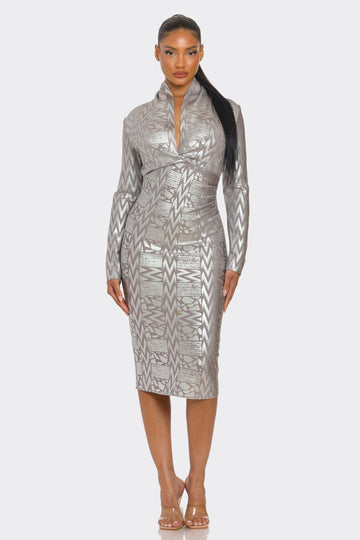 Business Chic Long Sleeve Bandage Dress - MeeeShop Women's Fashion