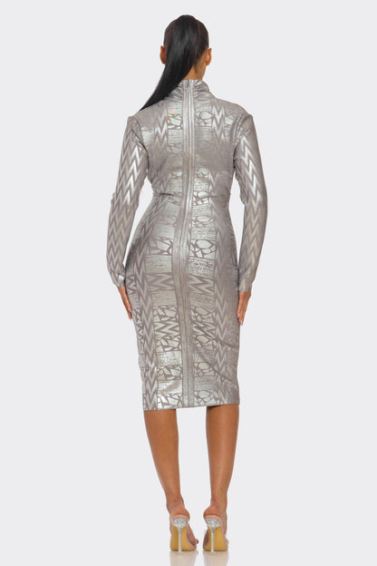 Business Chic Long Sleeve Bandage Dress in Large view 3 - Business Chic Dress Code