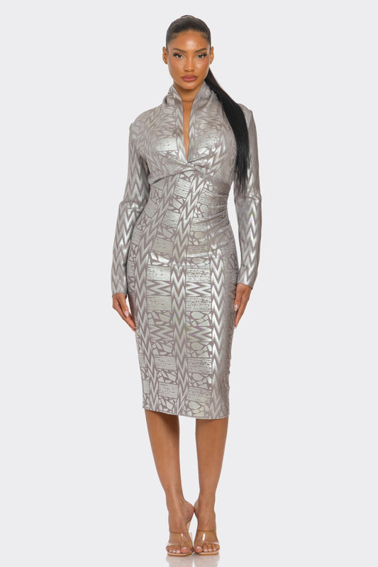 Business Chic Long Sleeve Bandage Dress in Small - Business Chic Dress Code