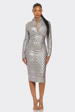 Business Chic Long Sleeve Bandage Dress