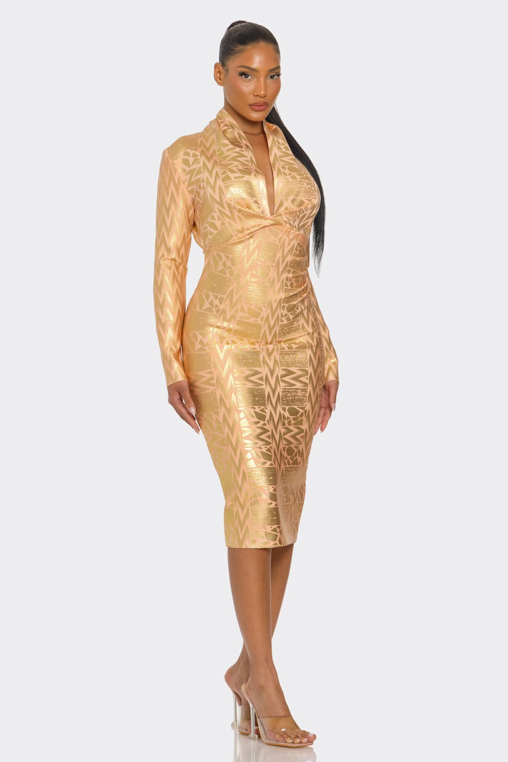 Business Chic Long Sleeve Bandage Dress view 6 - Business Chic Dress Code
