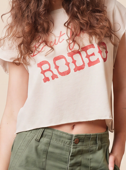 "but First, Rodeo" Crop Top in S view 2 - Rodeo Crop Top