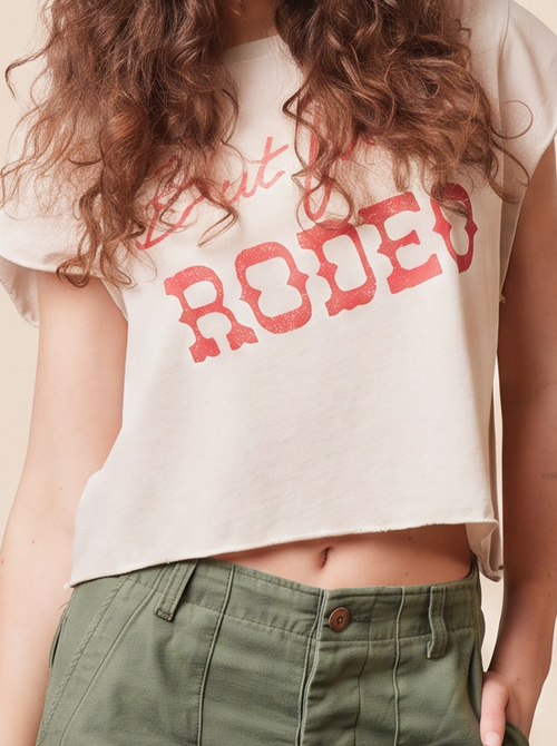 "but First, Rodeo" Crop Top in S view 2 - Rodeo Crop Top