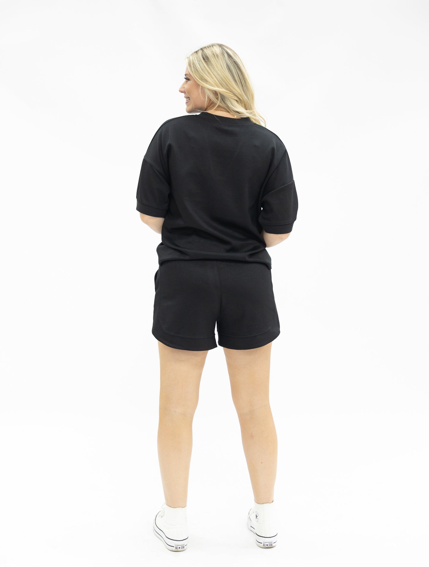 Butter Soft V-neck Top, Black view 8 - Butter Soft Tops