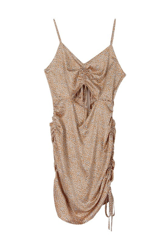 Lilou SL leopard print shirred dress | us.meeeshop