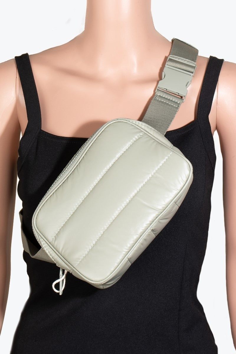 Fame Quilted Nylon Crossbody Bag - us.meeeshop