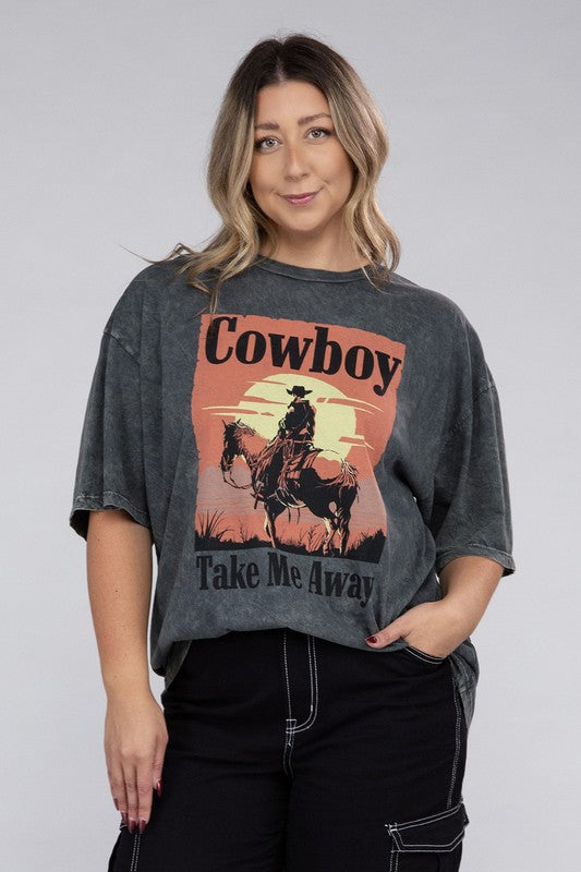 Plus Cowboy Take Me Away Graphic Top | us.meeeshop