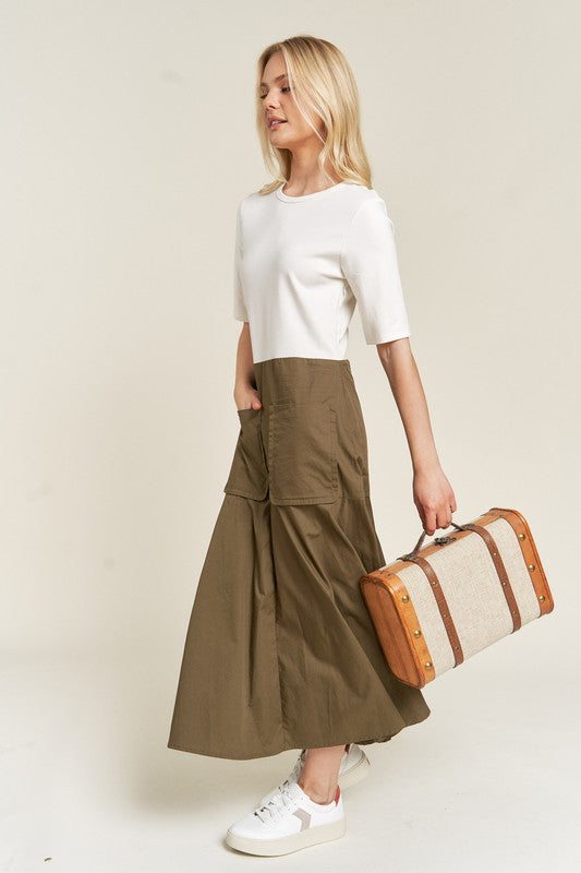 knit mix dress Knit Mix Dress view 2 (dress) - shop at us.meeeshop