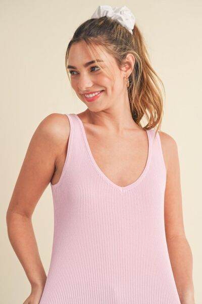 Aemi + Co Ribbed Wide Strap Knit Tank - us.meeeshop