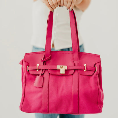 Cadence Canvas and Vegan Leather Tote view 4 - Cadence Canvas Bag