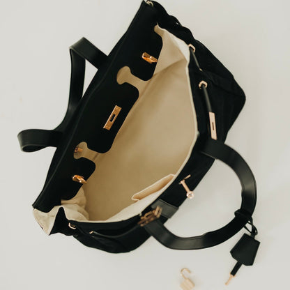 Cadence Canvas and Vegan Leather Tote view 7 - Cadence Canvas Bag