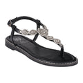 Cali Black Jeweled T-strap Slingback Flat Sandals Black (bag) - skechers cali black sandals, amazon ca  - shop at us.meeeshop