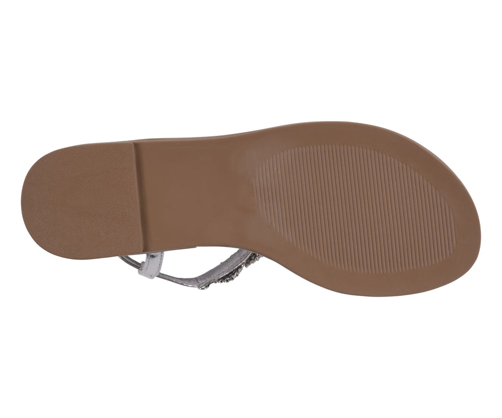 Cali Silver Jeweled T-strap Slingback Flat Sandals Silver view 5 (bag) - flat sandals, slingback flat s - shop at us.meeeshop