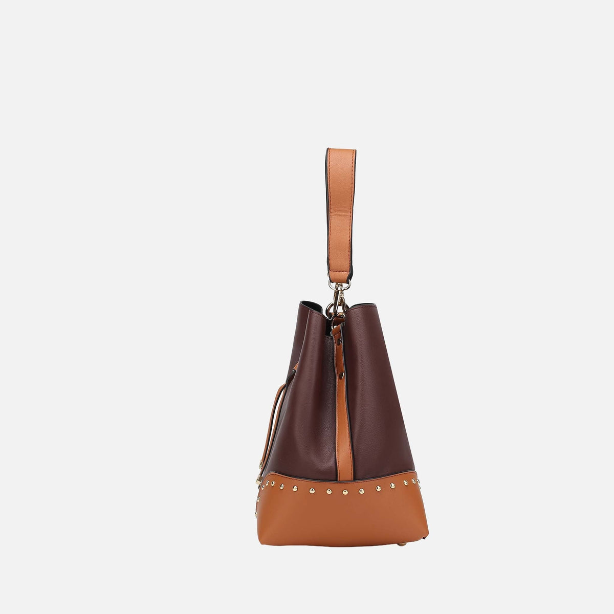 Callie Bucket Bag and Wallet Set in Coffee Cognac view 5 - Set Bag (one-piece)