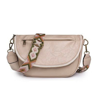 Callie Fold over Leather Crossbody Sling Bag view 12 - Bag Crossbody