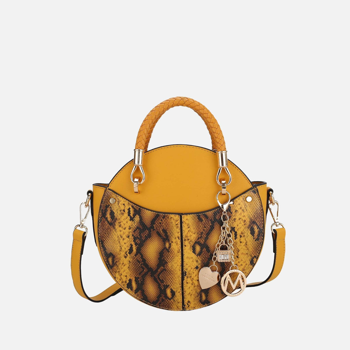 Camille Crossbody Bag in Snake Beige view 11 (top)
