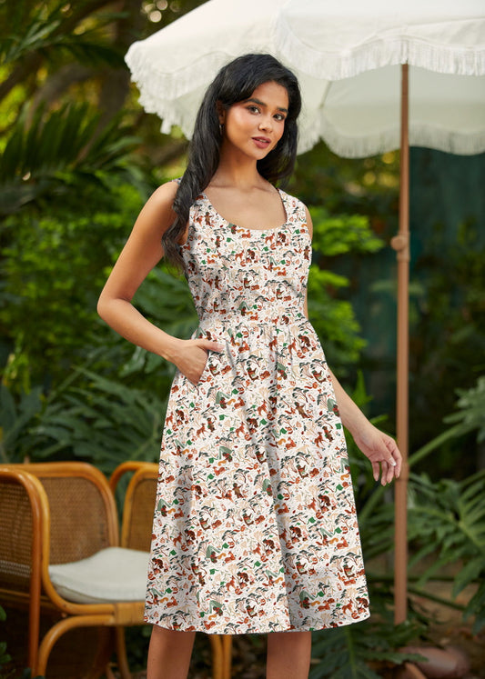 Campsite Fit & Flare Dress in XS