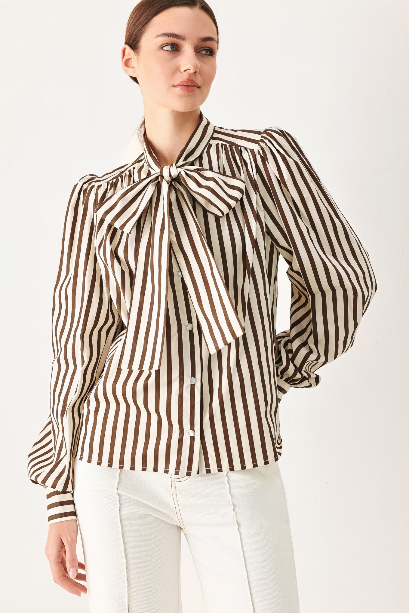 Candyline Poet Woven Top TAUPE/BROWN (top) - topline candy, candy top post malone, candy poetry - shop at us.meeeshop