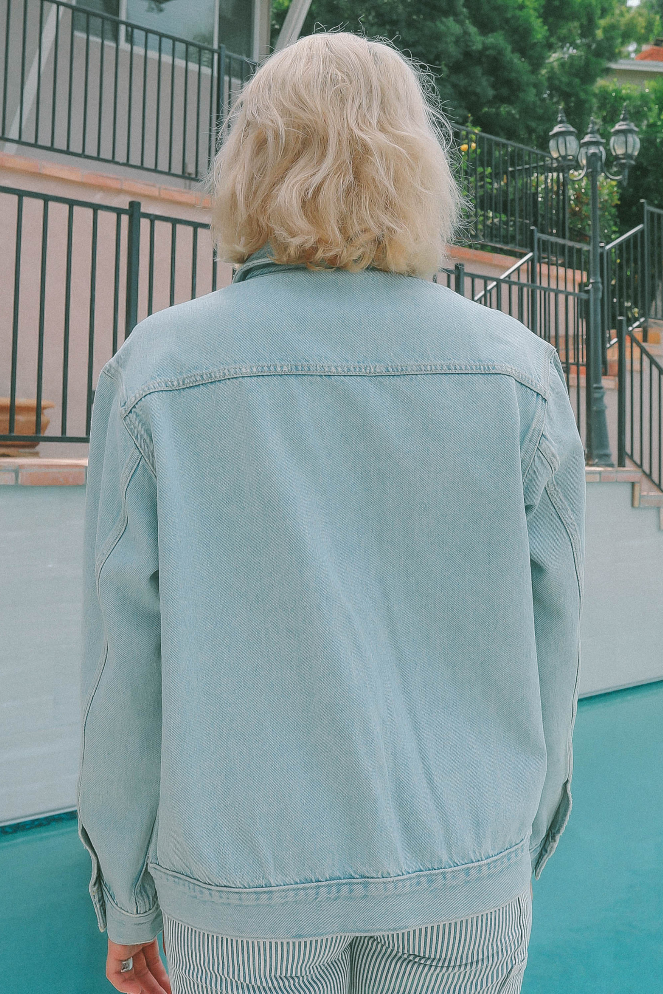 The Canyon Bleach Denim Jacket view 8 (layer) - denim jacket, bleach denim jacket - shop at us.meeeshop