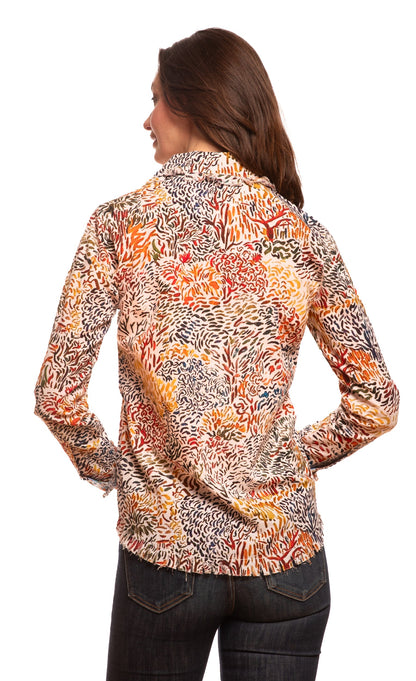 Cape Cod All over Abstract Print Top in L view 4 - Cape Cod Prints