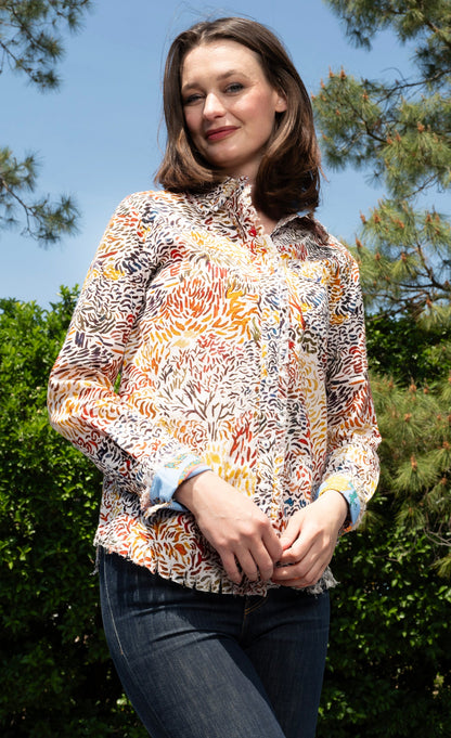 Cape Cod All over Abstract Print Top in S view 2 - Cape Cod Prints
