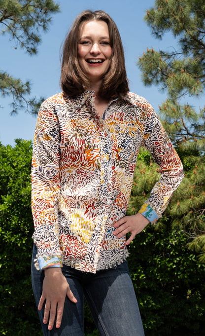Cape Cod All over Abstract Print Top in XS - Cape Cod Prints