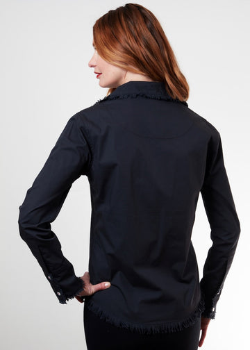 Cape Cod Shirt Black in S view 2 - Cape Cod Black Pepper Chips (top)