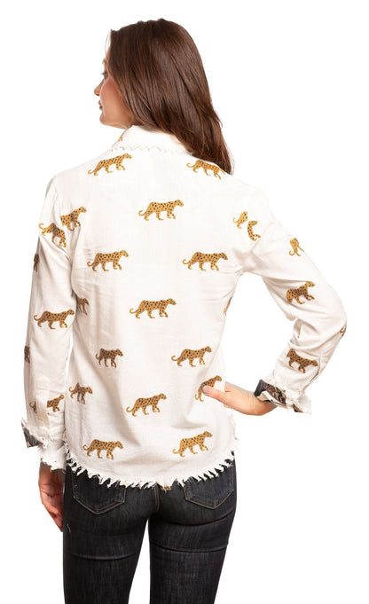 Cape Cod Top Ivory with Cheetah Embroidery in M view 3 - Cape Cod Top Restaurants
