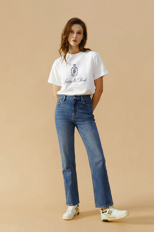 Activity Grrrl High Rise Kick Crop Jeans Hj017 in Sunshine Of Your Love - High-Waisted - Hj017 Jeans (bottom)