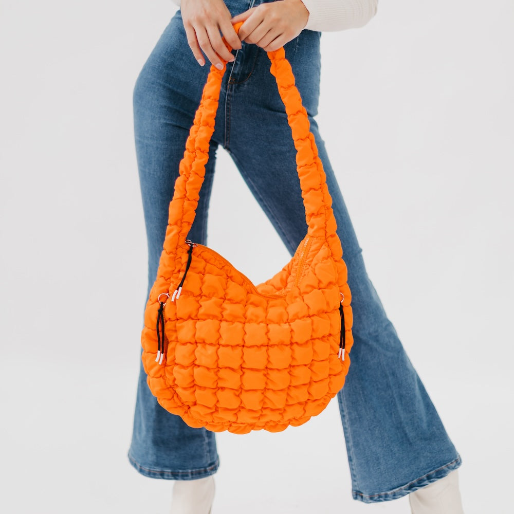 Carmen Quilted Hobo Tote Bag view 16