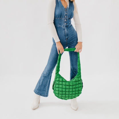 Carmen Quilted Hobo Tote Bag view 17