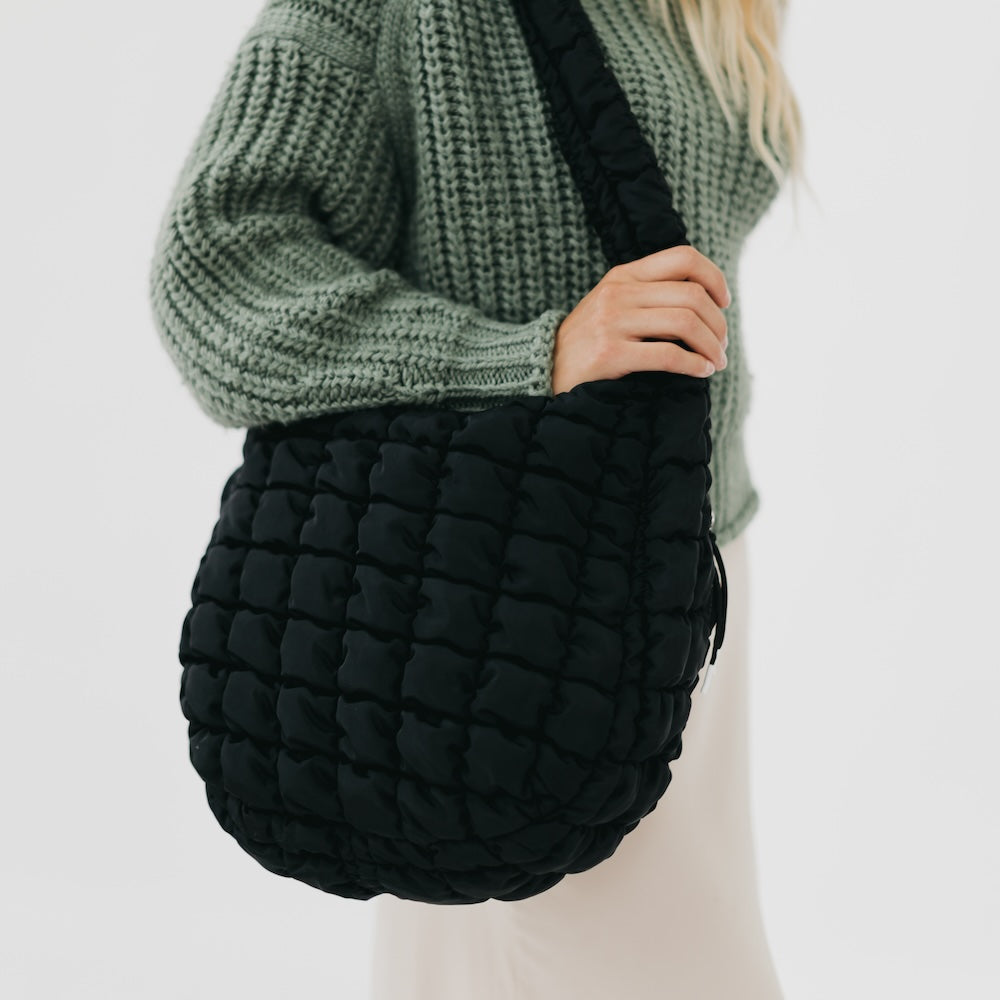 Carmen Quilted Hobo Tote Bag view 21
