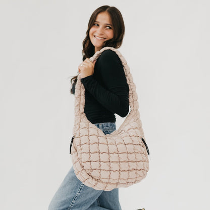 Carmen Quilted Hobo Tote Bag view 22