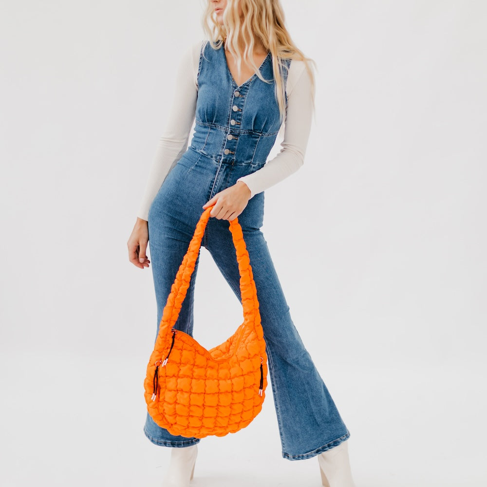 Carmen Quilted Hobo Tote Bag view 23