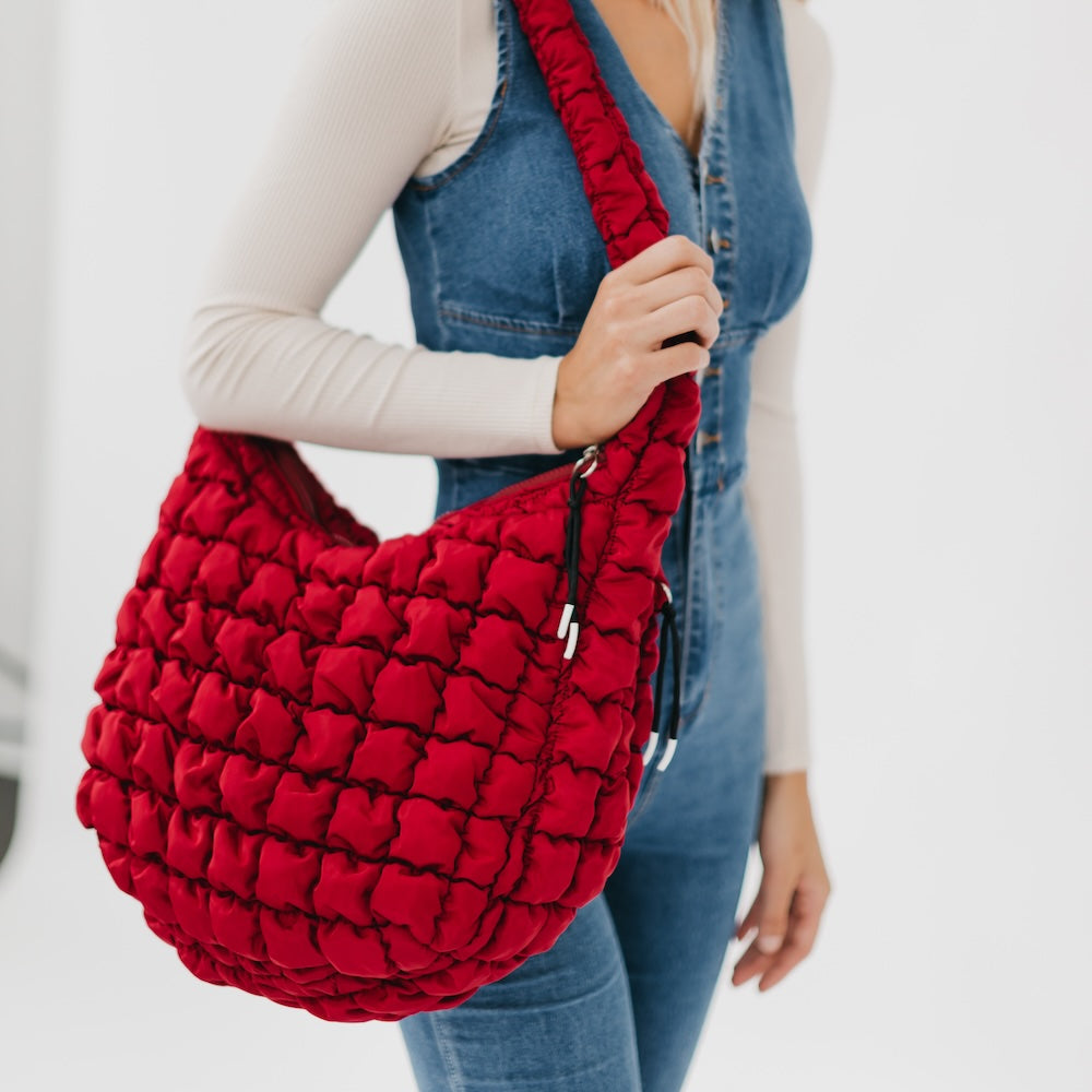 Carmen Quilted Hobo Tote Bag view 25