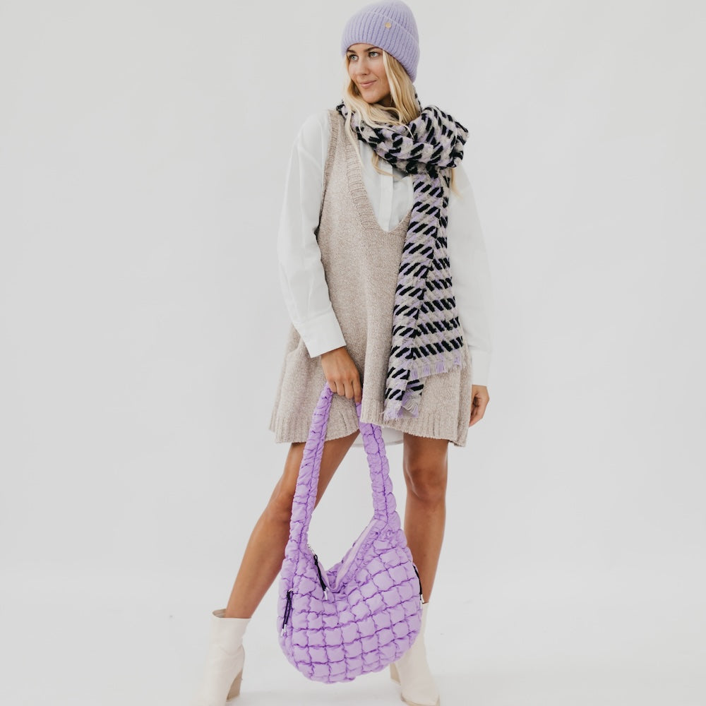 Carmen Quilted Hobo Tote Bag view 27