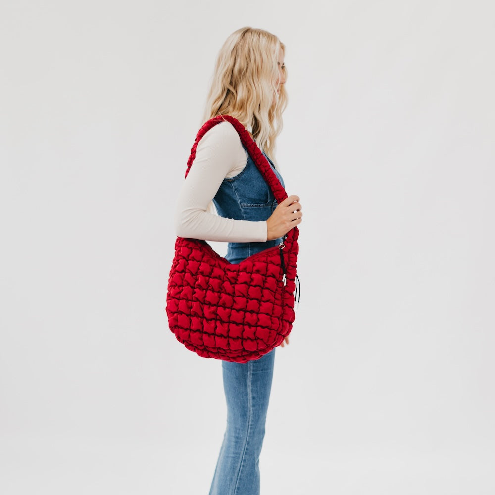 Carmen Quilted Hobo Tote Bag view 28