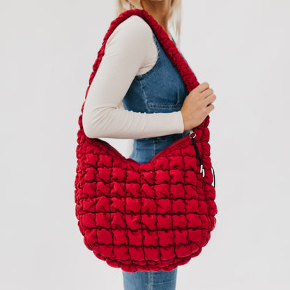 Carmen Quilted Hobo Tote Bag view 29