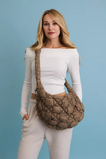 Carry All Quilted Puffer Crossbody Bag 👜 - MeeeShop Women's Fashion